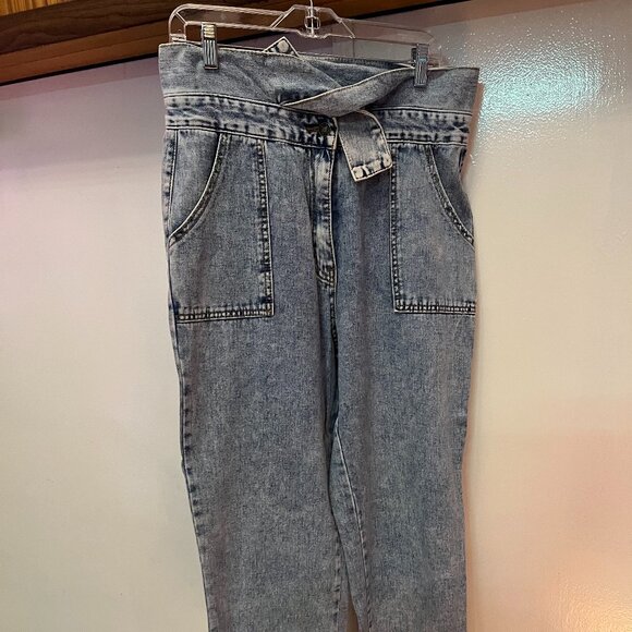 SHEIN Tie-Waist Wide Leg jeans - Picture 1 of 2
